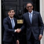 Britain's Prime Minister and Rwandan President